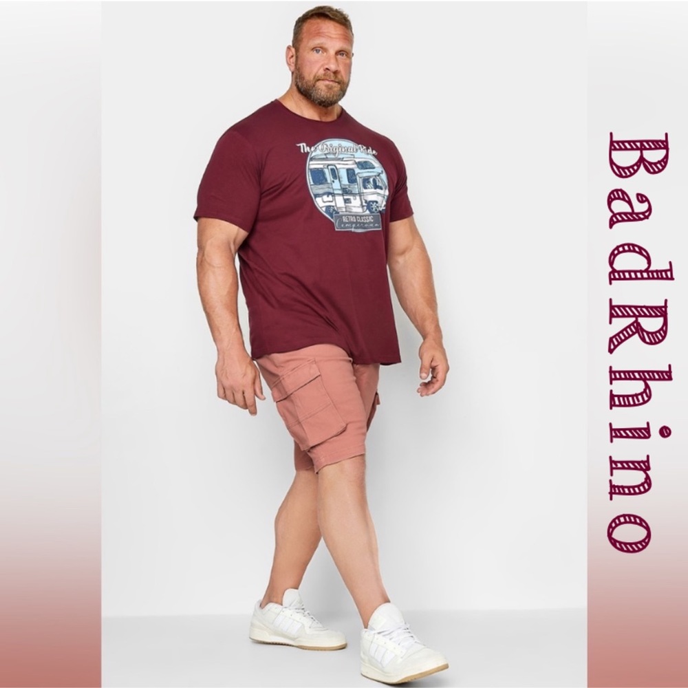 BadRhino Big & Tall Brick Orange Cargo Shorts-44” Waist-EUC!!